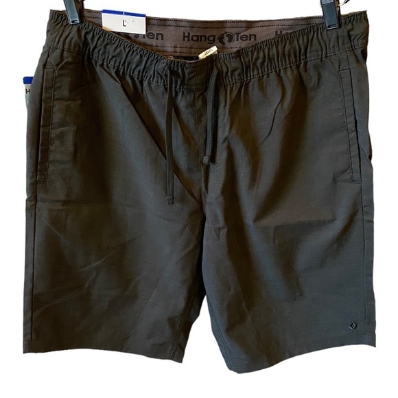 Hang Ten Black Pull On Board Shorts Men's Size Large - Picture 1 of 11